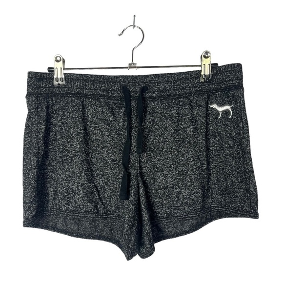 PINK Victoria's Secret Dark Charcoal Gray Knit Lounge Active Shorts S - Picture 1 of 3